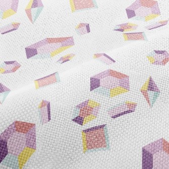 Pastel Hexagonal Gemstone Performance Linen