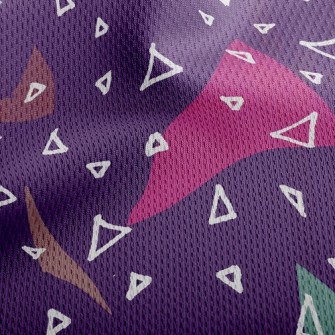 Triangle Like Shredded Paper Athletic Mesh Flat Back