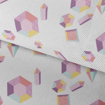 Pastel Hexagonal Gemstone Waterproof Oxford