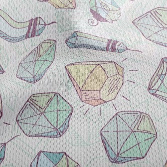 Hand Drawn Diamonds Athletic Mesh Flat Back