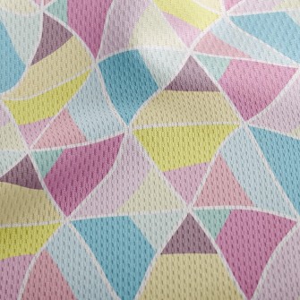 Triangular Splicing Athletic Mesh Flat Back