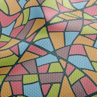 Stained Glass Athletic Mesh Flat Back