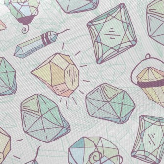 Hand Drawn Diamonds Twill
