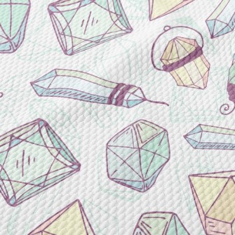 Hand Drawn Diamonds Birdseye Piqué