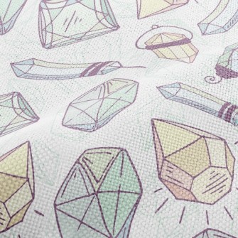 Hand Drawn Diamonds Performance Linen