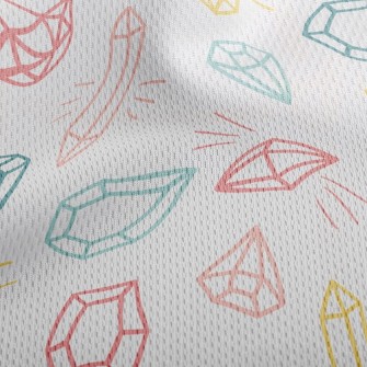 Sketch Diamonds And Gemstones Athletic Mesh Flat Back