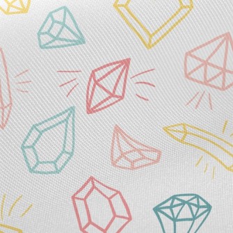 Sketch Diamonds And Gemstones Twill