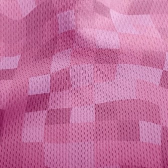 Pink Mark Brick Athletic Mesh Flat Back