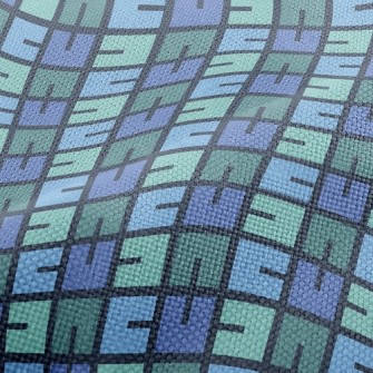 Blue And Green Puzzle Performance Linen