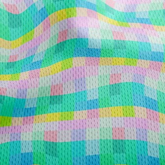 Color Arrangement Athletic Mesh Flat Back