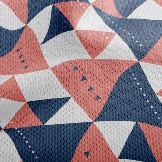 Big And Small Triangles Athletic Mesh Flat Back