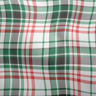 Green Red Small Plaid Dobby