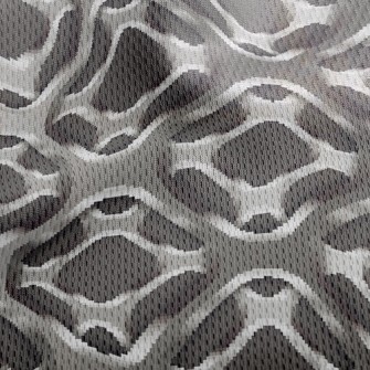 Steel Hard Metal Square Athletic Mesh Flat Back