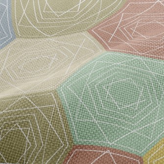 Colorful Hexagons Performance Linen