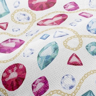 Gold Chain And Beautiful Gemst Performance Linen