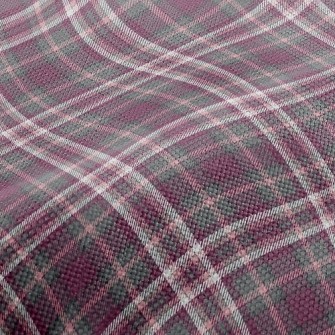 Pink Diagonal Grid Performance Linen