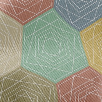 Colorful Hexagons Standard Corduroy