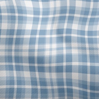 Blue White Grid Dobby