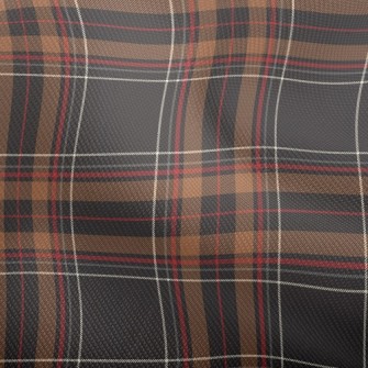 Coffee Red Line Large Plaid Pa Dobby