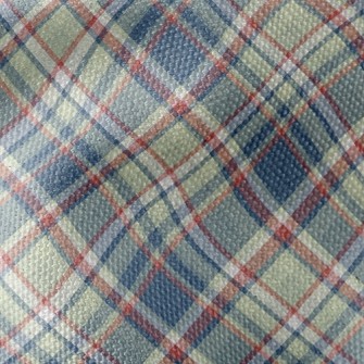 Red Grid On Blue Background Waterproof Canvas