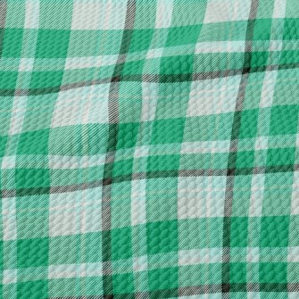 Green Scotch Plaid Birdseye Piqué