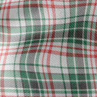 Green Red Small Plaid Waterproof Canvas