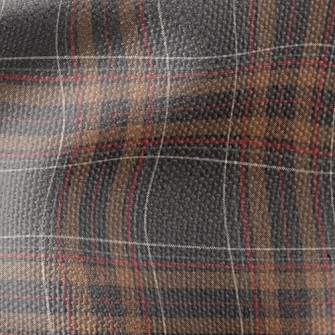 Coffee Red Line Large Plaid Pa Waterproof Canvas