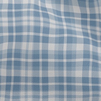 Blue White Grid Chiffon