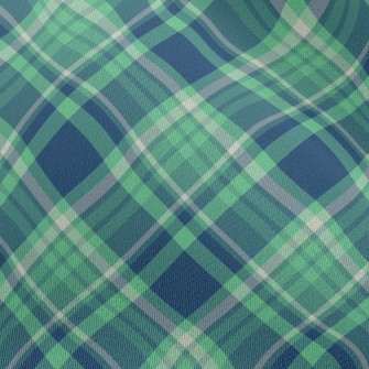 Blue And Green Plaid Chiffon