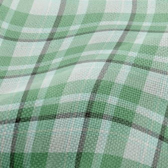 Green Scotch Plaid Performance Linen