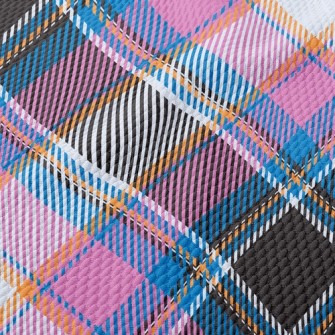 Crayon Pink Grid Birdseye Piqué