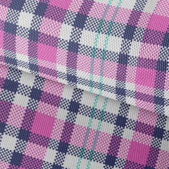 Pink Blue Scottish Pattern Waterproof Oxford