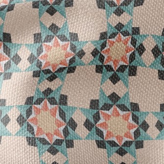 Geometric Sun Tiles Waterproof Canvas