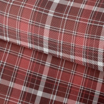 Earth Red Plaid Waterproof Oxford