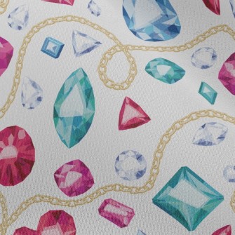 Gold Chain And Beautiful Gemst Chiffon