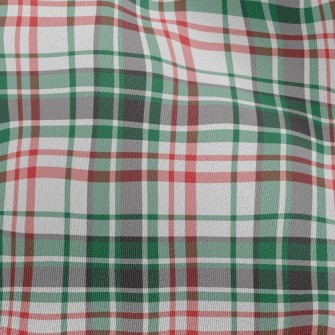 Green Red Small Plaid Chiffon