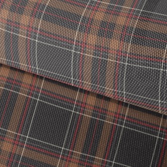 Coffee Red Line Large Plaid Pa Waterproof Oxford