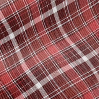 Earth Red Plaid Standard Corduroy