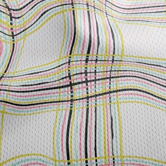 Abstract Stripes Athletic Mesh Flat Back