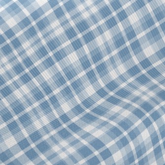 Blue White Grid Twill