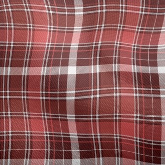 Earth Red Plaid Dobby