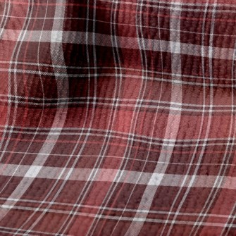 Earth Red Plaid Terry