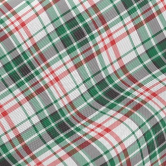 Green Red Small Plaid Twill