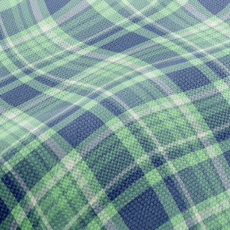 Blue And Green Plaid Performance Linen