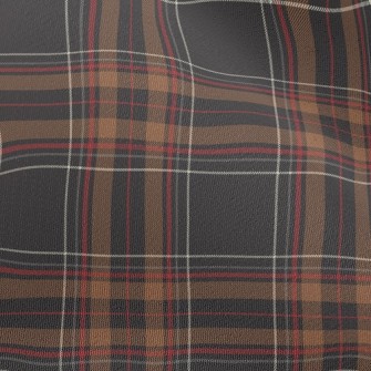 Coffee Red Line Large Plaid Pa Chiffon