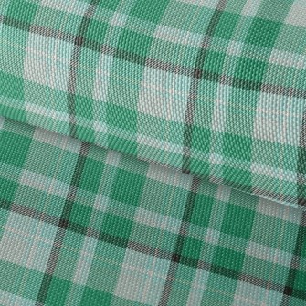 Green Scotch Plaid Waterproof Oxford