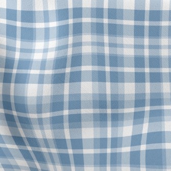 Blue White Grid Stretch Ponte