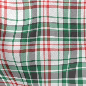 Green Red Small Plaid Stretch Ponte