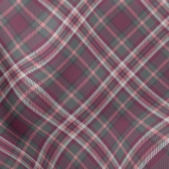 Pink Diagonal Grid Stretch Ponte