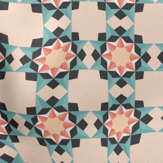 Geometric Sun Tiles Stretch Ponte